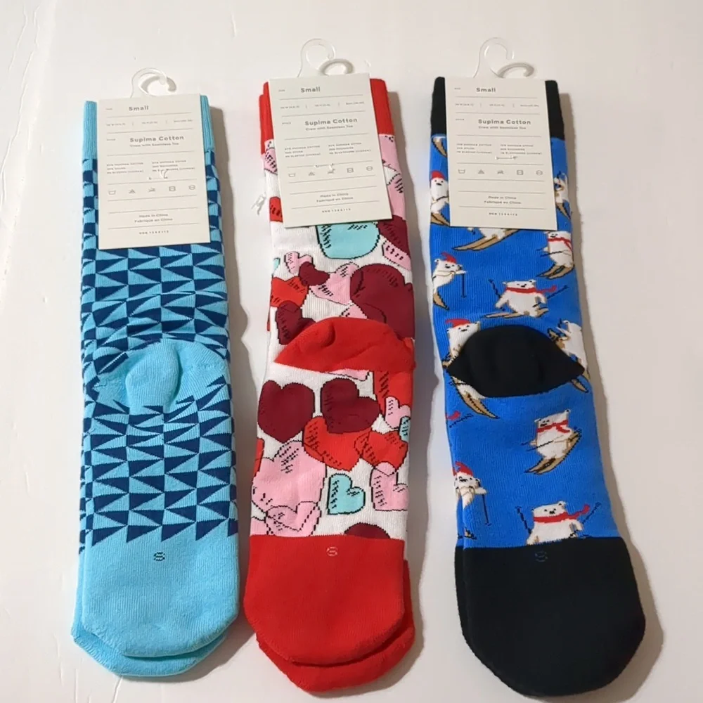New MeUndies  3 pairs  Socks size Small W 4.5 M 3 supima cotton